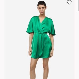 Emerald Satin Dress 💚